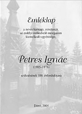 Petres Ignác Emléklap